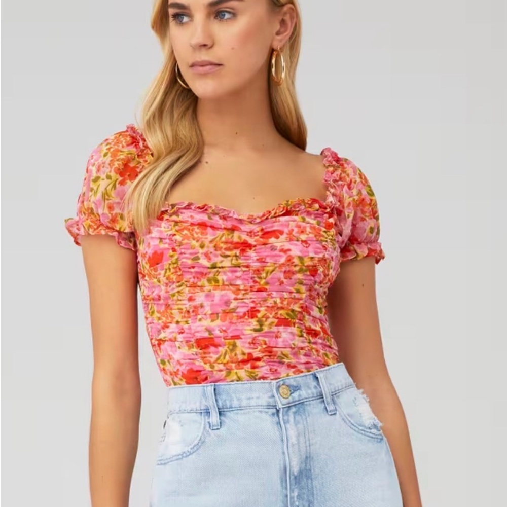 ASTR Floral Pink Helena Top